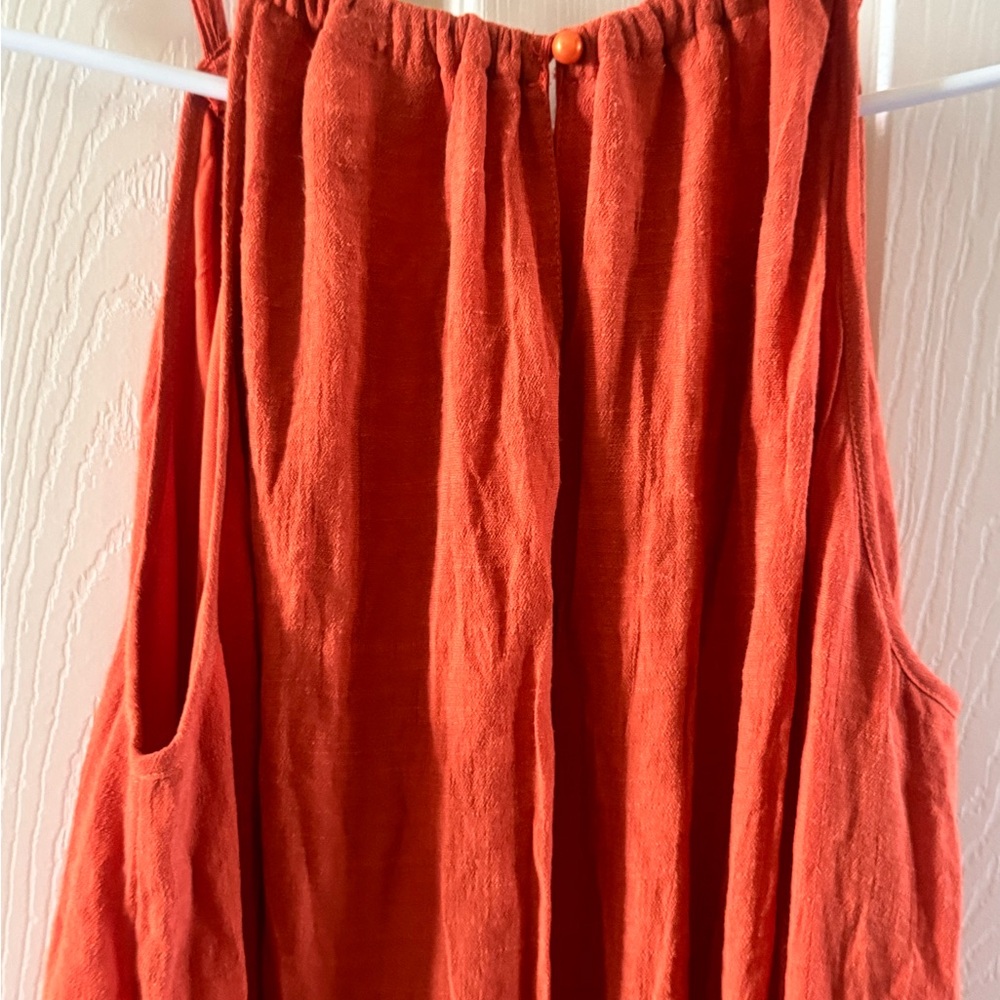 Avenue Vibrant Orange Halter Dress - Picture 5 of 6